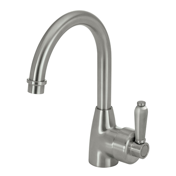 Fienza Eleanor Gooseneck Basin Mixer - Brushed Nickel - The Blue Space