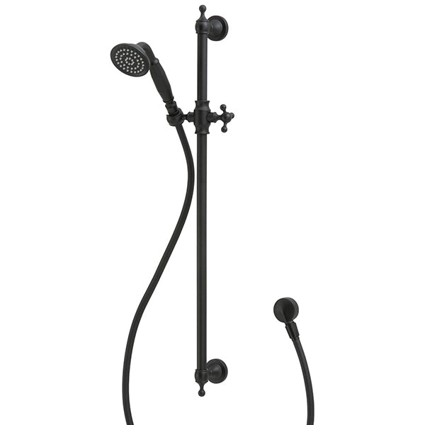 Fienza Lillian Rail Shower - Matte Black heritage style shower