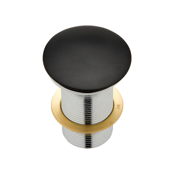 Fienza Cast Stone Matte Black Dome Basin Pop-Up Waste (32mm)