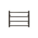 Forme Round 4 Bar Heated Towel Ladder 620w x 500h - Black Satin online at The Blue Space