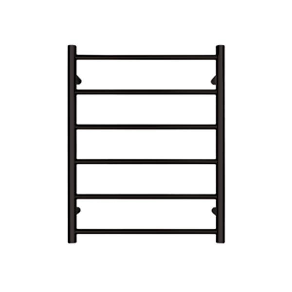 Forme 6 Bar Black Satin Round Towel Rail Non Heated online at The Blue Space