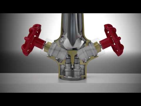 Dorf Vixen Retractable Sink Mixer White