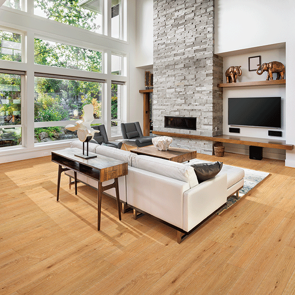 Genuine Oak Engineered Flooring Distress Living Room - The Blue Space