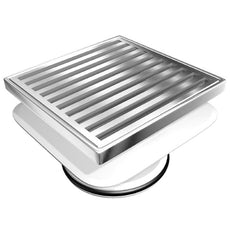 Square On Square Floor Grate 100mm Connection - The Blue Space