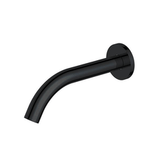 Indigo Alisa basin/bath spout in matte black finish with 220mm spout projection | The Blue Space