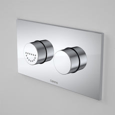 Caroma Invisi Series II Round Dual Flush Plate & Raised Care Buttons by Caroma - The Blue Space