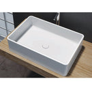 Laila Stone Basin 600mm in Matte White finish | The Blue Space