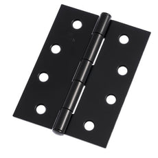 Lane 100mm Black Fixed Pin Butt Hinge 2 Pack WBQ1100 - The Blue Space