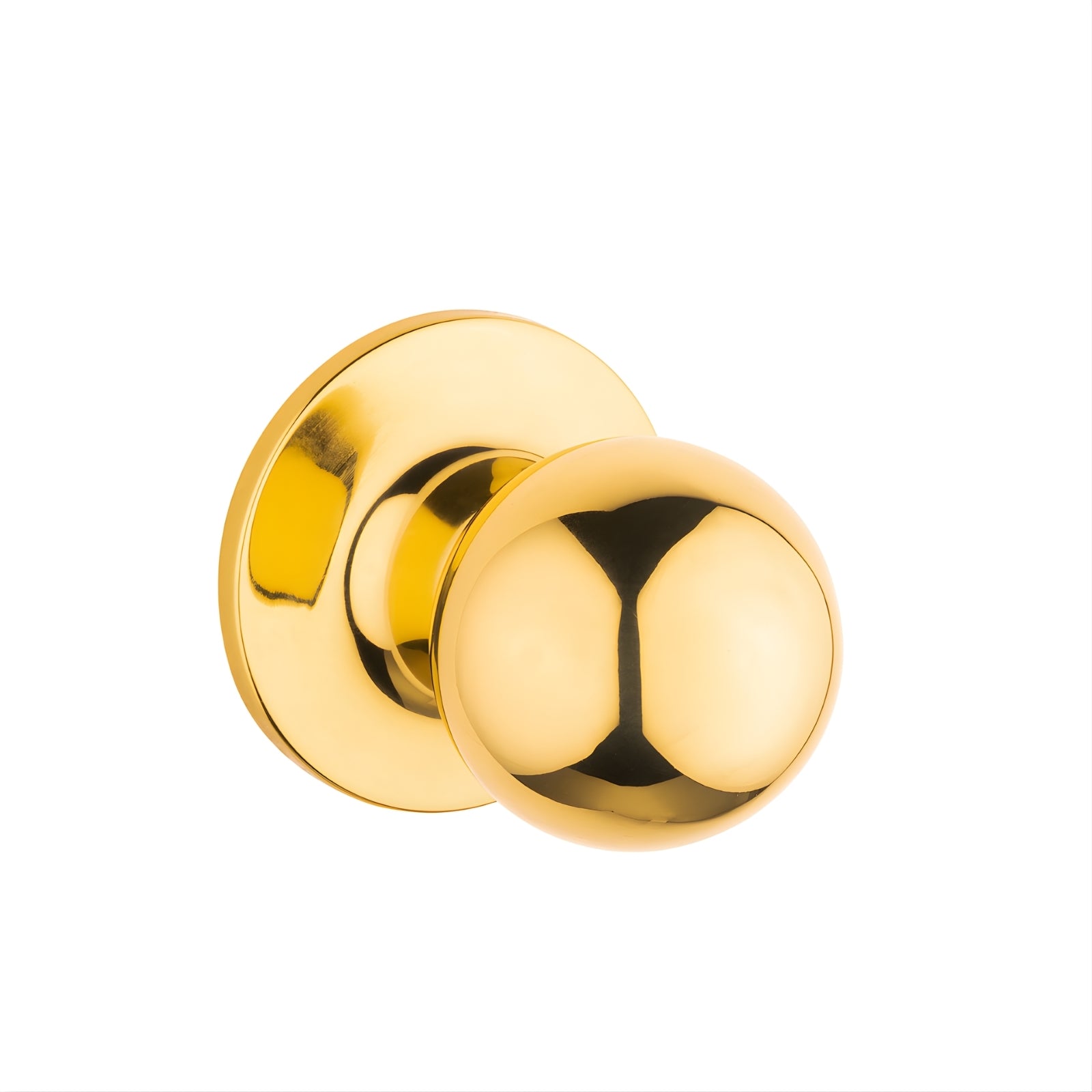 Lane Bala Dummy Knob Door Handle Set Round Rosette Polished Brass L971981 - The Blue Space