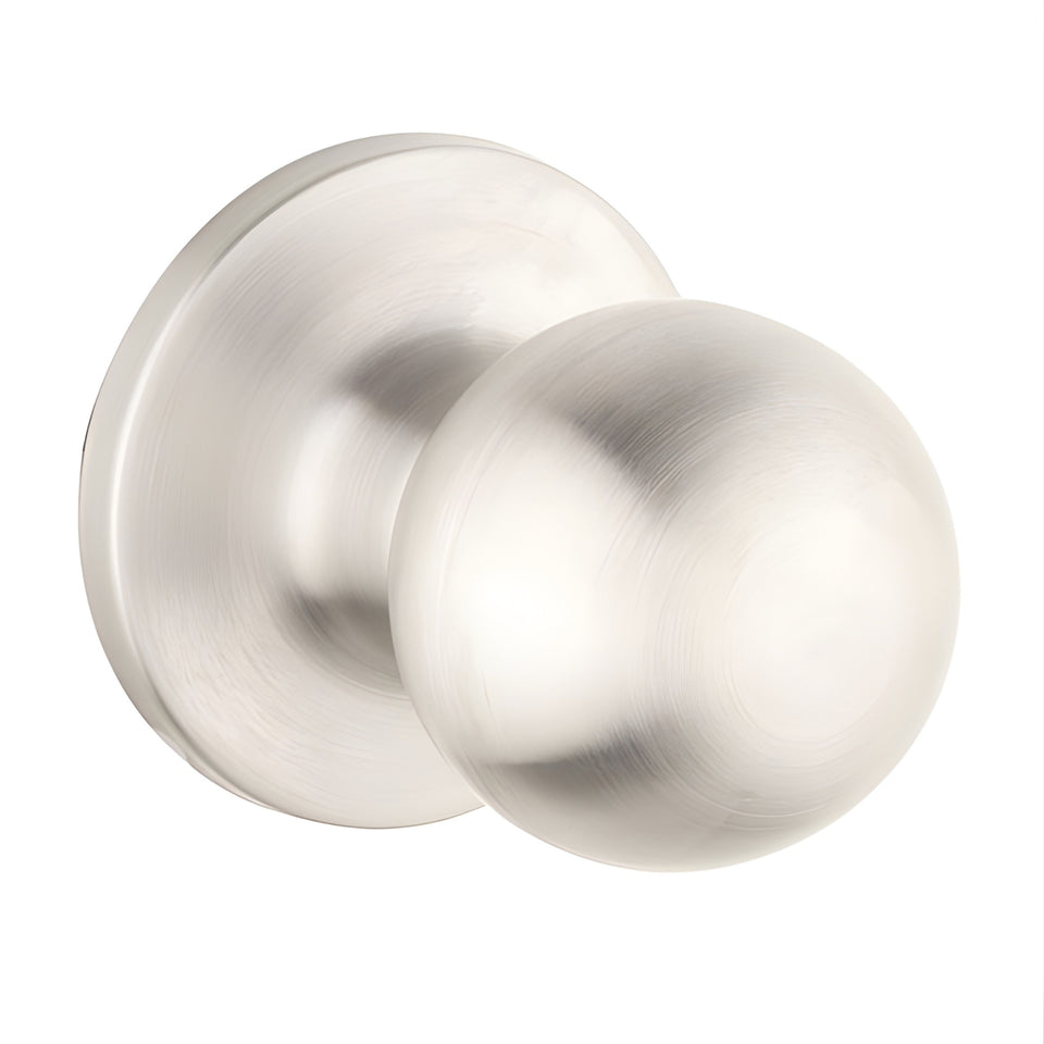 Lane Bala Passage Knob Door Handle Set Round Rosette Satin Stainless Steel