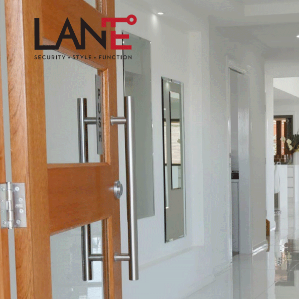 Lane Pull Door Handle 450 X 300 X 25 Round Satin Stainless Steel