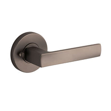 Lane Oxford Privacy Lever Set On Round Rosette Gun Metal Grey online at The Blue Space