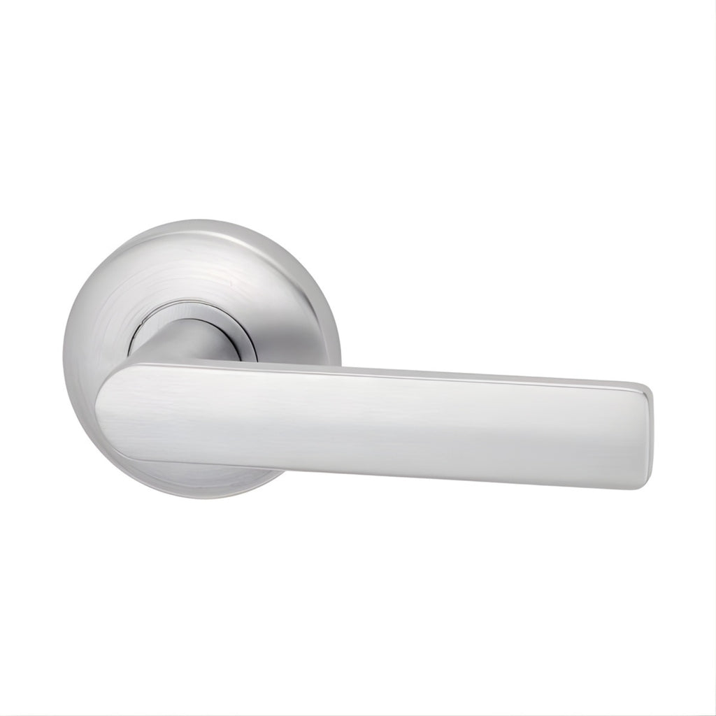 Lockwood Element L3 Velocity Dummy Lever Large Round Rose Brushed Satin Chrome