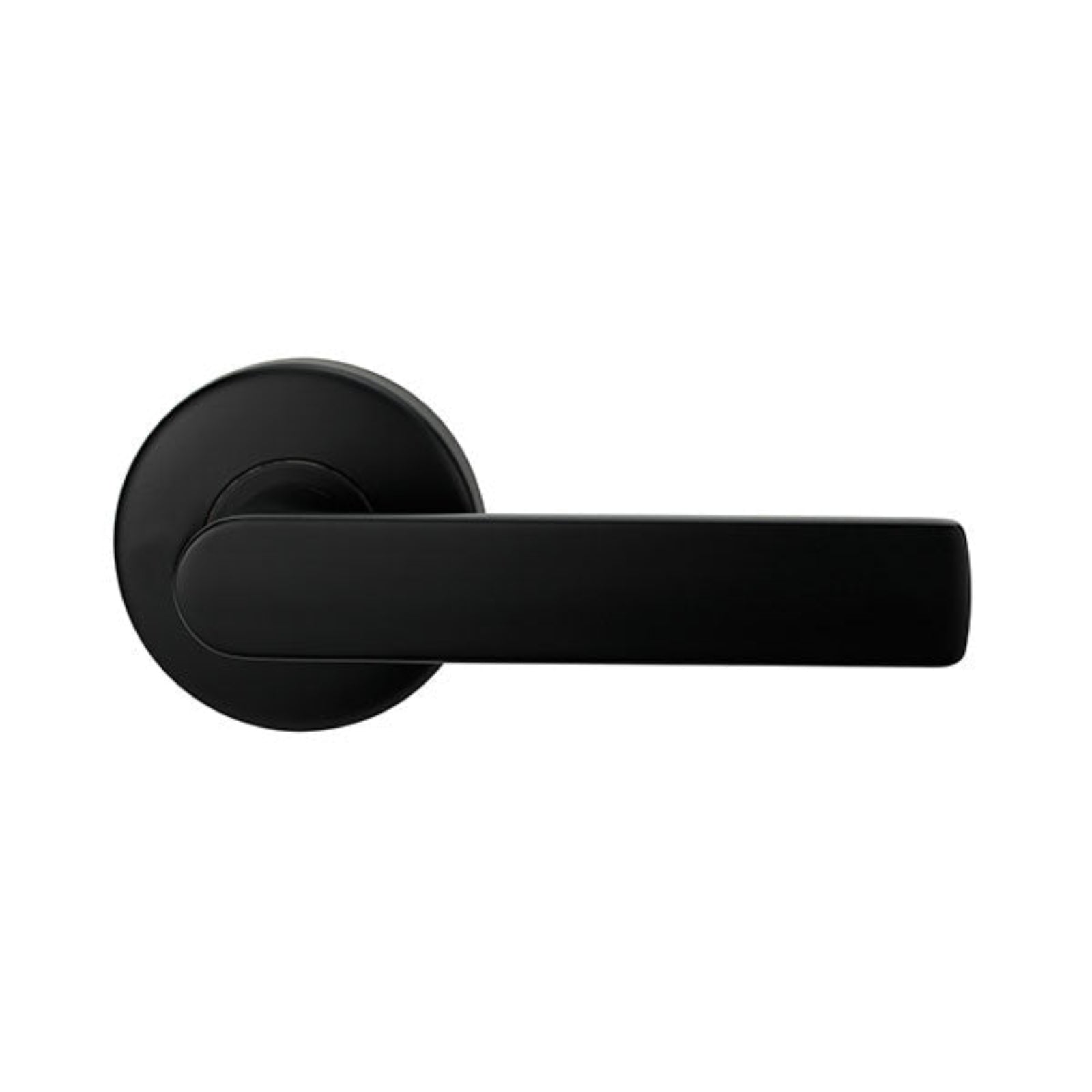 Lockwood Element L3 Velocity Passage Lever Door Handle Set Large Round Rose Matte Black VEL1/L3MBK - The Blue Space