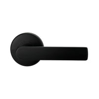 Lockwood Element L3 Velocity Passage Lever Door Handle Set Large Round Rose Matte Black VEL1/L3MBK - The Blue Space