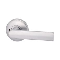 Lockwood Element L3 Velocity Privacy Lever Door Handle Set Large Round Rose Brushed Satin Chrome VEL2/L3SC - The Blue Space