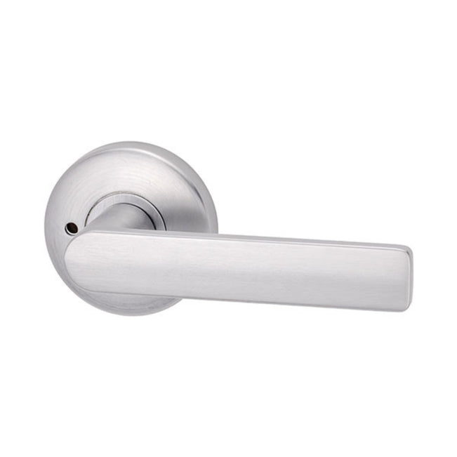 Lockwood Element L3 Velocity Privacy Lever Door Handle Set Large Round Rose Brushed Satin Chrome VEL2/L3SC - The Blue Space
