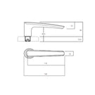 Technical Drawing - Lockwood Spire L2 Velocity Privacy Lever Set Large Round Rose Chrome