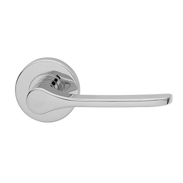Lockwood Saltbush L34 Velocity Passage Lever Door Handle Set Small 55mm Round Rose Satin Chrome