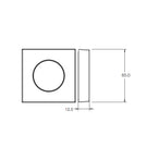 Technical Drawing - Lockwood Velocity Series Square Trim Large Rose Passage Set Matte Black