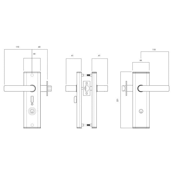 Lockwood Nexion L1 Mechanical Double Cylinder Entrance Lock Satin Chrome