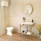 Turner Hastings Mayer Washstand with 75 x 55 Real Carrara Marble Top at The Blue Space