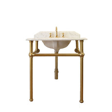 Turner Hastings Mayer Washstand with 75 x 55 Real Carrara Marble Top Online at The Blue Space