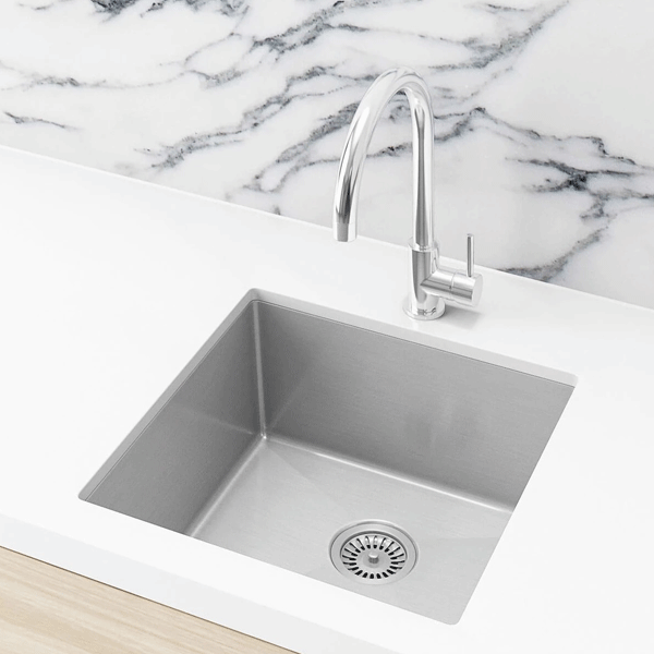Buy Meir Kitchen Mini Sink Single Bowl 450mm x 450mm Brushed Nickel