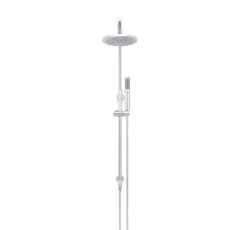 Meir Round Combination Shower Rail 200mm Rose & Hand Shower - Chrome - The Blue Space
