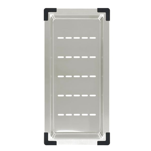 Meir Kitchen Sink Colander in Brushed Nickel - The Blue Space