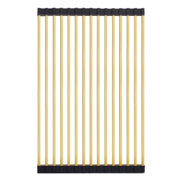 Meir Stainless Steel Sink Roll Mat in Brushed Bronze Gold - The Blue Space
