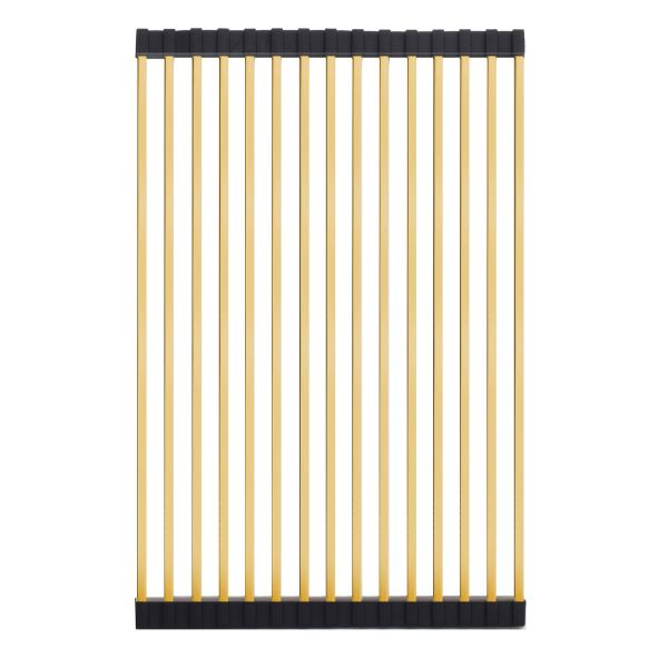 Meir Stainless Steel Sink Roll Mat in Brushed Bronze Gold - The Blue Space
