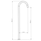 Meir Round Freestanding Bath Filler - Matte Black technical drawings