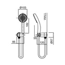 Methven Amio 5 Function Hand Shower Technical Drawing
