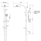 Methven Rere Exposure Rail Shower Technical Drawing