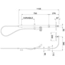 Methven Waipori Shower System Technical Drawing