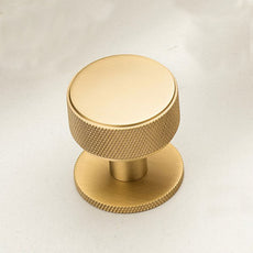 Momo Handles Belgravia Round Knob 35mm Brushed Satin Brass online at The Blue Space
