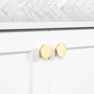 Momo Handles Como Knob Brushed Gold | Beautiful white and brushed brass kitchen online at The Blue Space