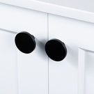 Momo Handles Como Knob 41mm Matt Black | Matte black round cabinet knobs online at The Blue Space 