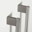 Momo Handles Graf Knurled D Handle Dull Brushed Nickel online at The Blue Space