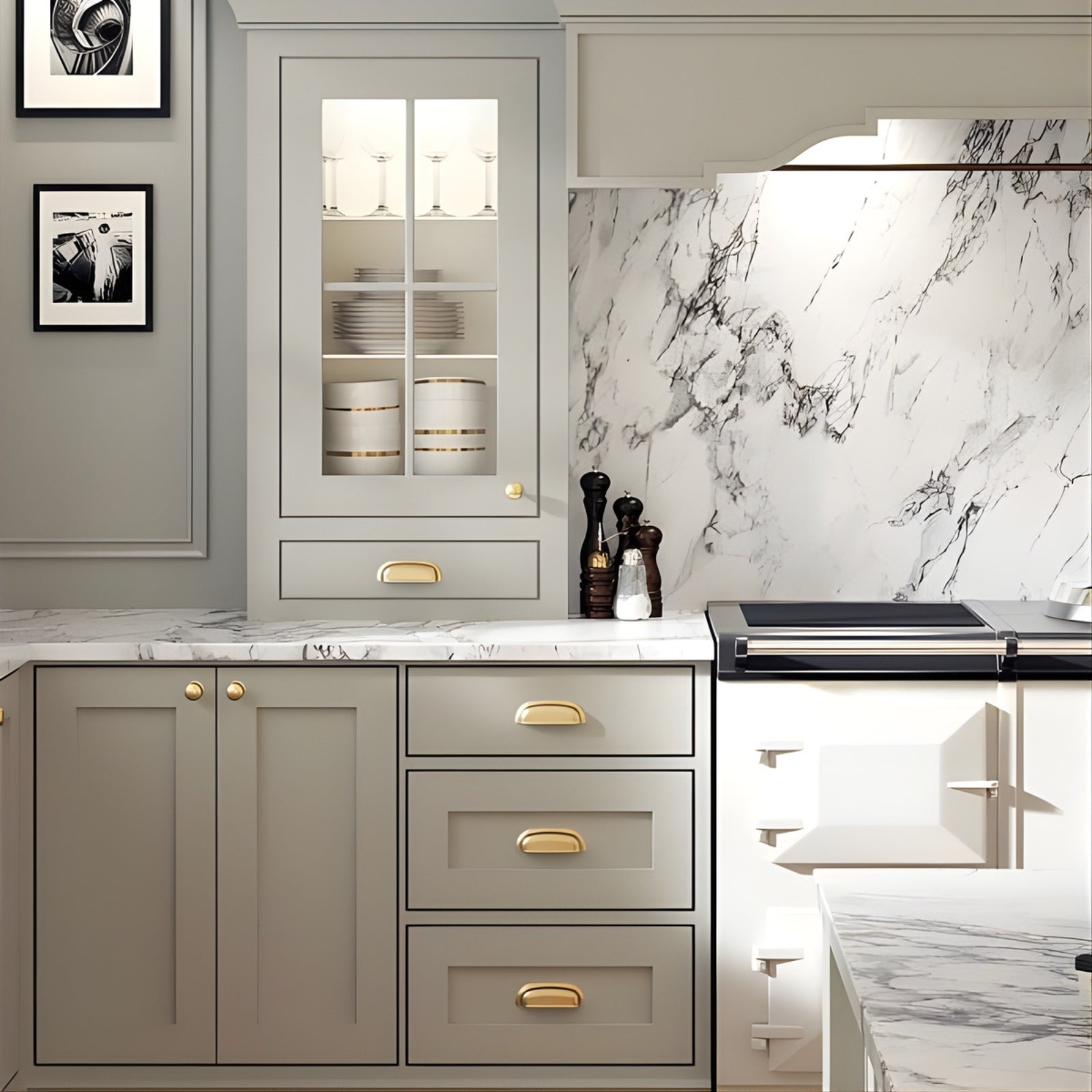 Lifestyle 2 Momo Handles New Hampton Wide Cup Pull 96mm Matt Brass NHMCW096.MBR - The Blue Space