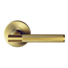 Nidus Knurled Domici Passage Handle Satin Brass MDOMKPAS-SB - The Blue Space