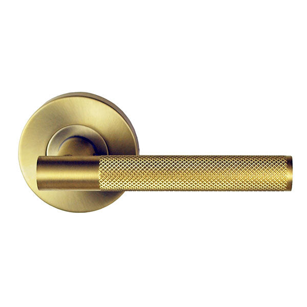 Nidus Knurled Domici Privacy Set Satin Brass online at The Blue Space