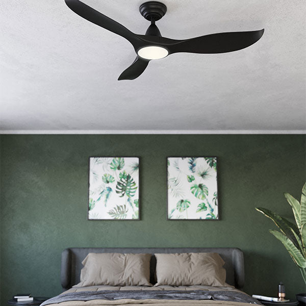 Eglo Noosa 52in 132cm DC Ceiling Fan with 18W LED CCT Light - Black