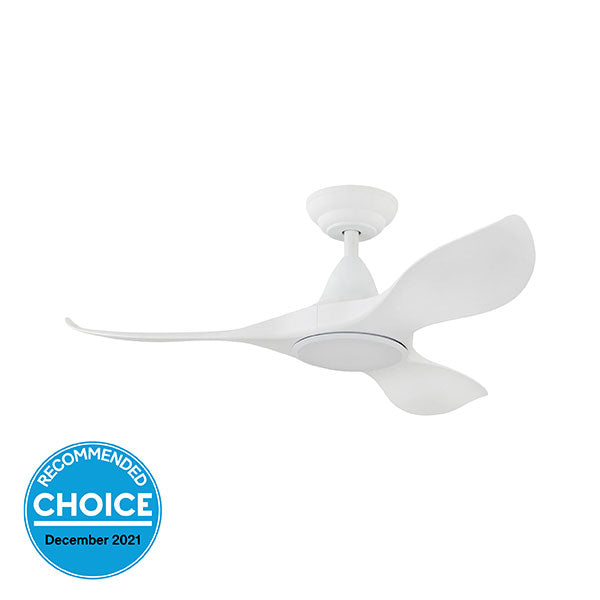 Eglo Noosa 40" 101cm DC Ceiling Fan with 18W LED CCT Light - White - The Blue Space