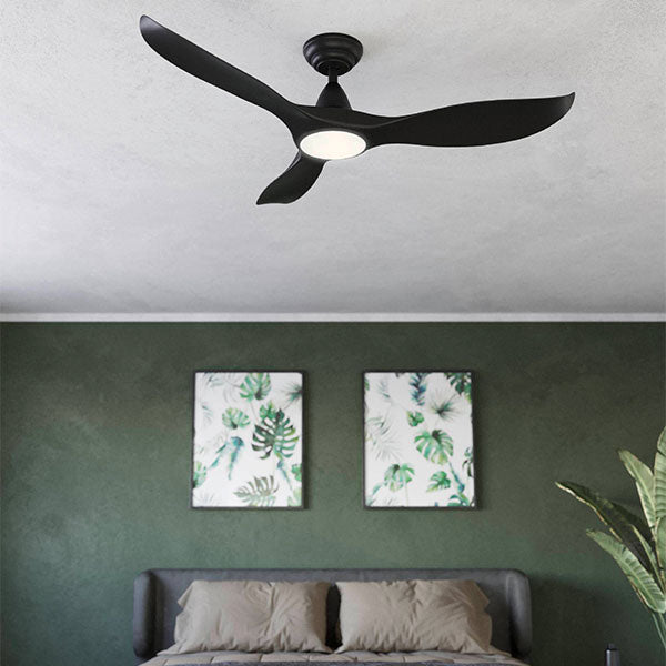 Eglo Noosa 40in 101cm DC Ceiling  Fan with 18W LED CCT Light - Black