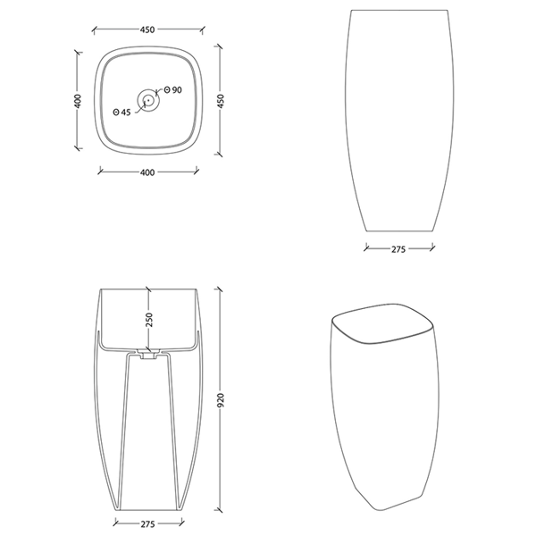 Studio Bagno Nur Column Basin