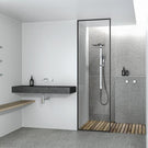 Phoenix NX Cape Twin Shower - Chrome/Black - In modern bathroom