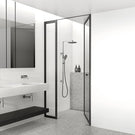 Phoenix NX Quil Twin Shower - Chrome/Black in modern bathroom design