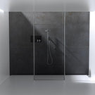 Phoenix NX Vive Twin Shower - Chrome/White - Black and White Bathroom